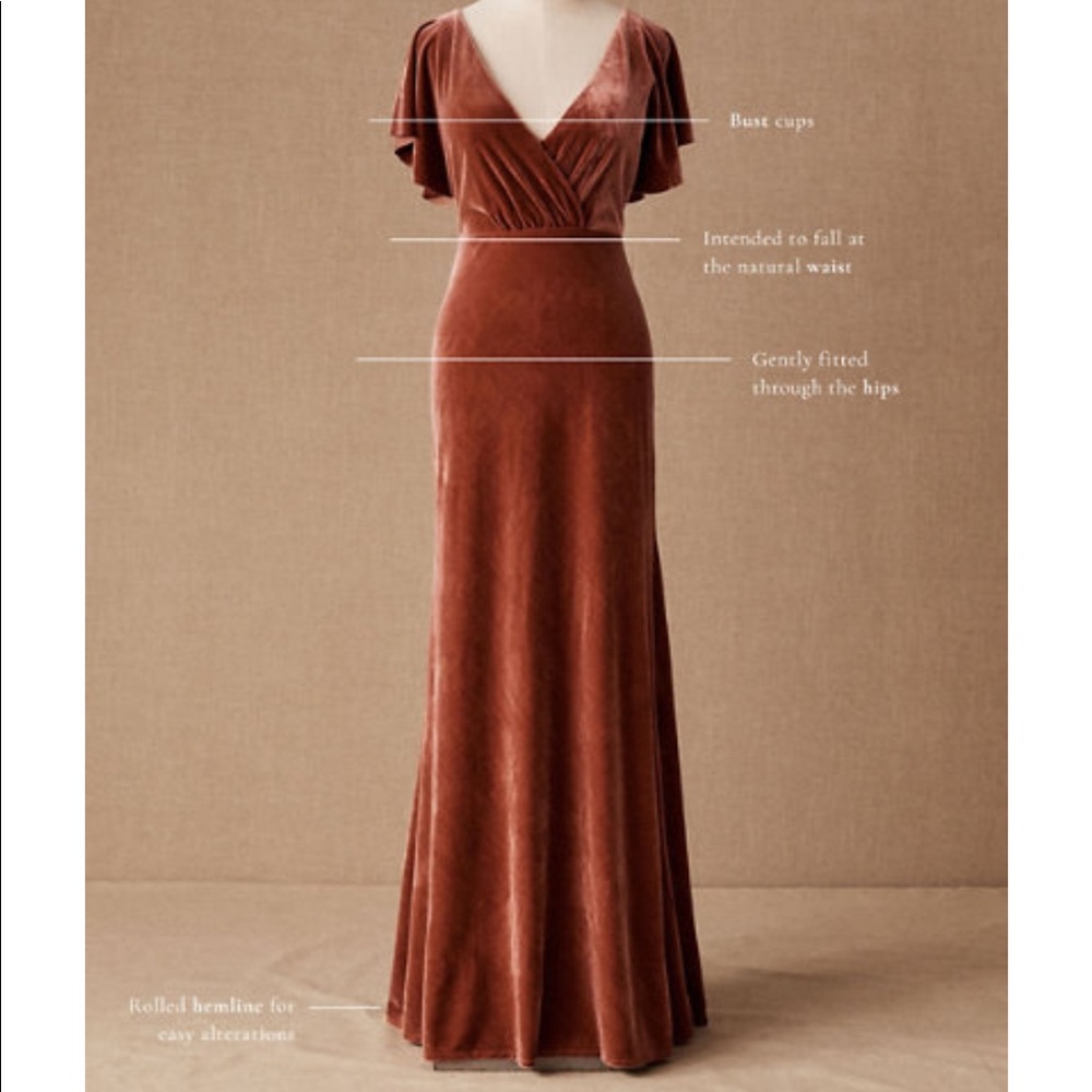 Jenny Yoo Ellis Velvet Dress in English Rose